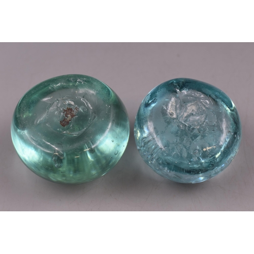 199 - Two Victorian Glass Dump Paperweights