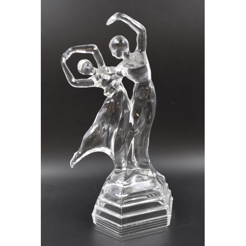 238 - Stunning Italian Crystal Ballet Dancers Statue 11