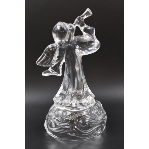 239 - Stunning Italian Crystal Angel Blowing a Trumpet Statue 8