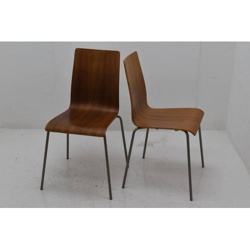 508 - Set of Habitat Contemporary Wooden and Metal Chairs