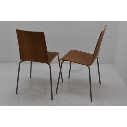 508 - Set of Habitat Contemporary Wooden and Metal Chairs