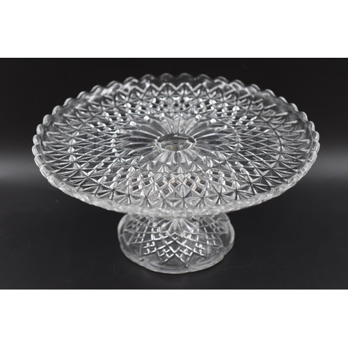 585 - Three Vintage Pressed Glass Cake Stands