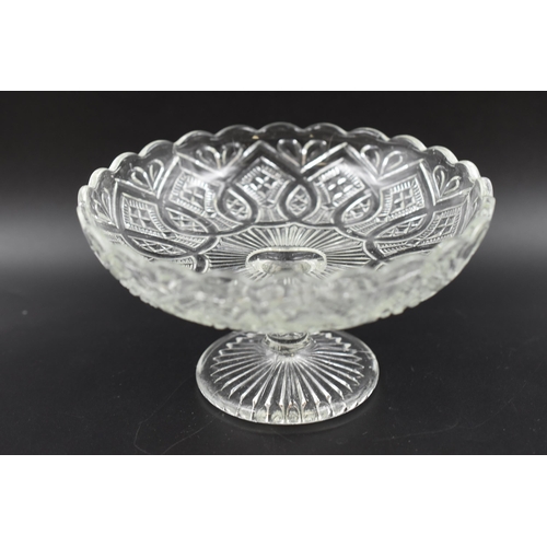 585 - Three Vintage Pressed Glass Cake Stands