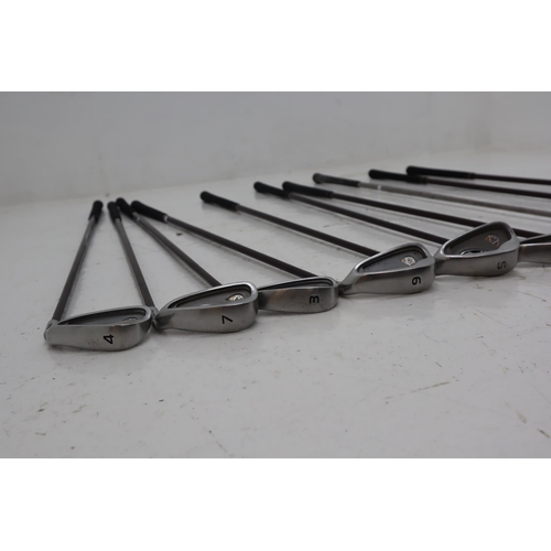 529 - Collection of Ten Fine Quality Ping TFC 129 Sand Wedge Golf Clubs of Varying Gauges