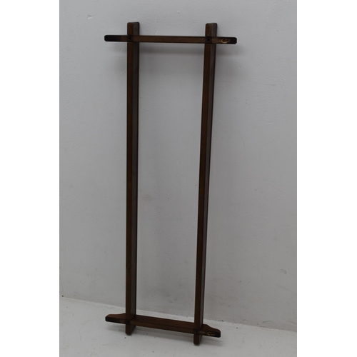 531 - Mid Century Wall Hanging Plate Display Rack. Approx 1.04 Metres