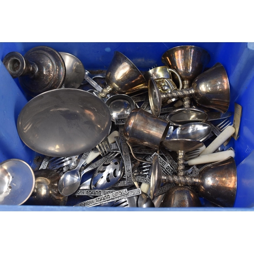 602 - Selection of Mixed Plated Ware and Cutlery