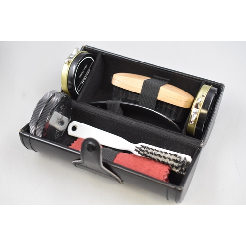 562 - A Selection of 12 Shoe Polish Brushes, Includes Pavers Travel Kit in Leather Case.