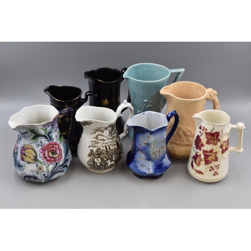 619 - A Selection of Ceramic Jugs, To Include Myott and Price Bros.