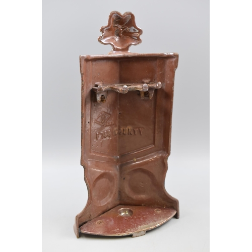 267 - Cast Metal Fire Companion Set Stand with Lustre Finish. Decorated with The Lancashire Rose