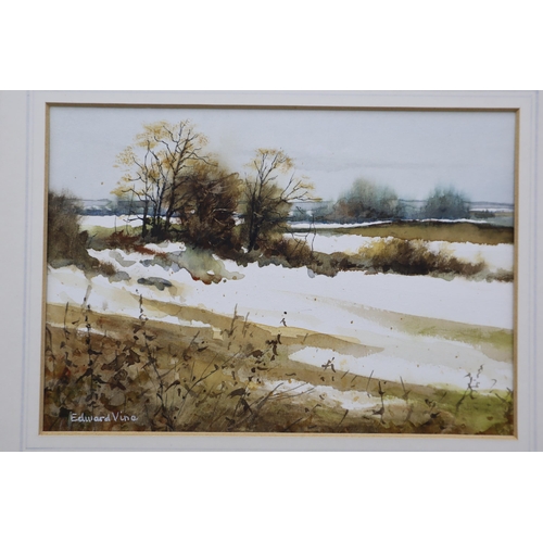 314 - Early Framed Edward Vine Original Watercolour on Board Painting Entitled 