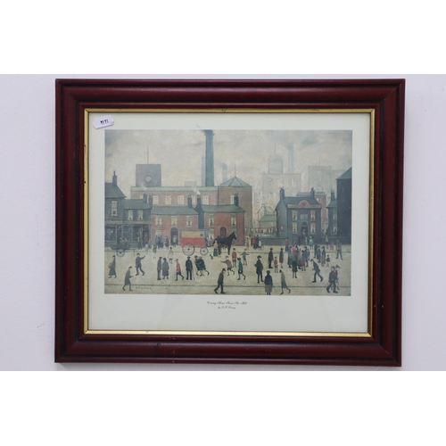 320 - Two Framed and Glazed Lowry Prints. Includes 'Coming Home From The Mill' And 'River Scene'. Largest ... 