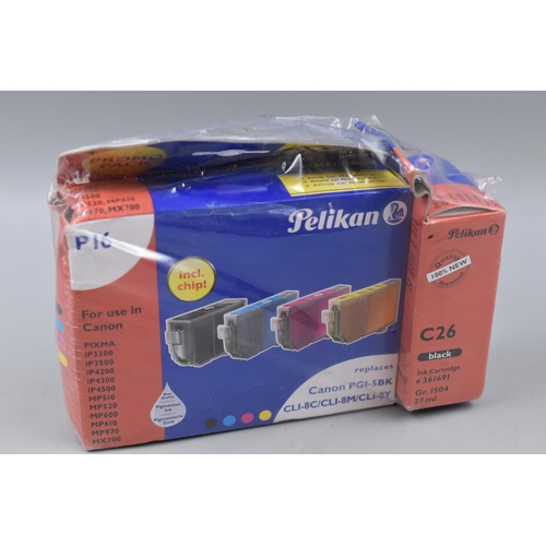 428 - Twenty Packs of Pelikan Printer Ink Cartridges, For use In Selected Canon Models.