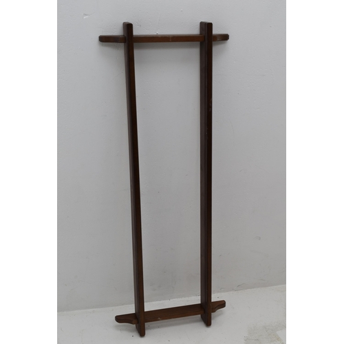 531 - Mid Century Wall Hanging Plate Display Rack. Approx 1.04 Metres