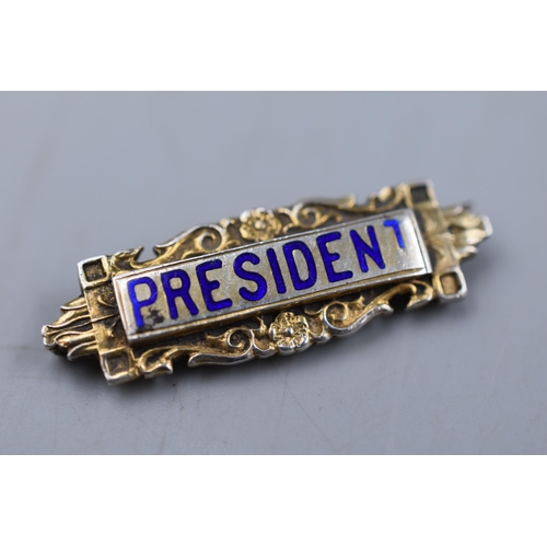 13 - Vintage Silver presidents Badge