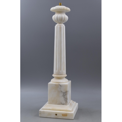 333 - Vintage Solid Marble Lamp Base (46cm)