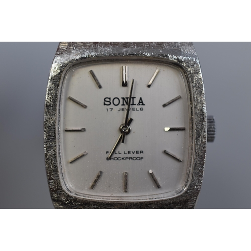 26 - Sonia 17 Jewels Wrist Watch