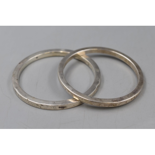 34 - Two Silver Hallmarked Birmingham Bangles