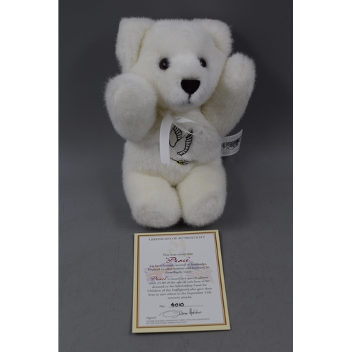 357 - Collectable Merrythought 'Peace' Bear. Complete with Certificate in Box