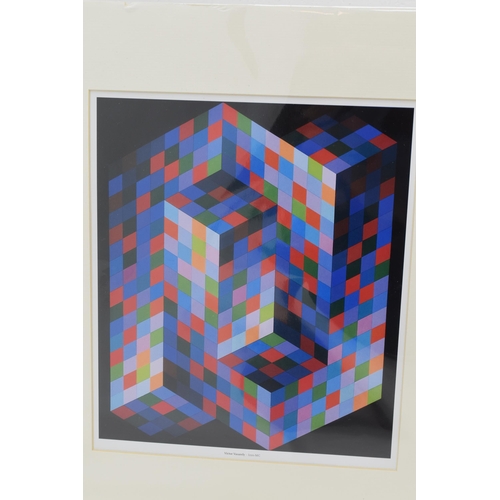 384 - Three Victor Vasarely Prints, 'Harlequin', 'Izzo-MC' And 'Oet-Oet'. All Approx 51cm x 41cm.