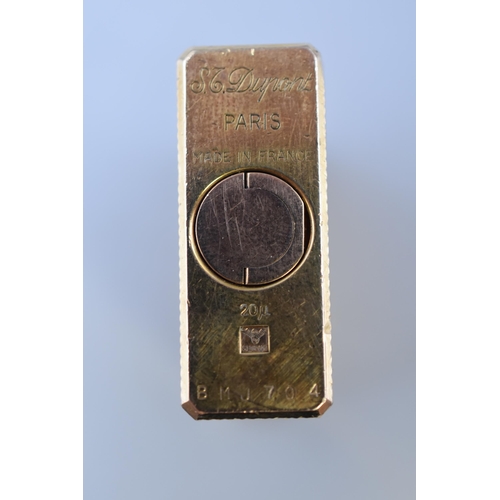 48 - S T Dupont of Paris Gold Plated Lighter (BMJ 704)