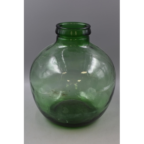 400 - Vintage Viresa Green Glass Terrarium approx 14