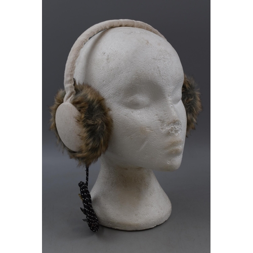 406 - Pair of Fluffy Audio Earmuffs working very clearly when tested