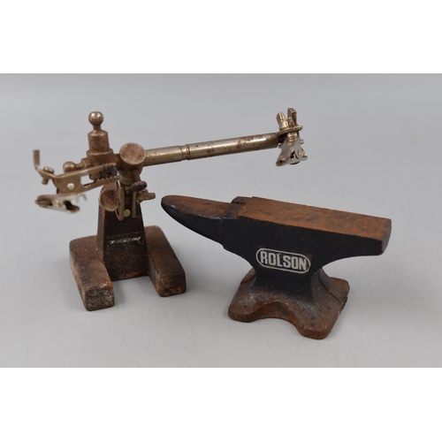 411 - Jewellers Mini Anvil and a Helping Hand Tool