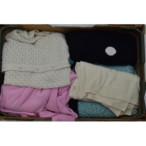 439 - A Large Selection of Womens Clothing and Accessories. Includes Four Boxes, And Two Suitcases all Fil... 