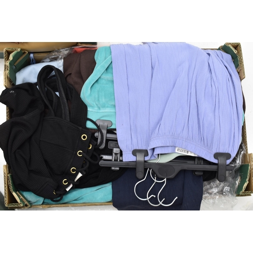 439 - A Large Selection of Womens Clothing and Accessories. Includes Four Boxes, And Two Suitcases all Fil... 