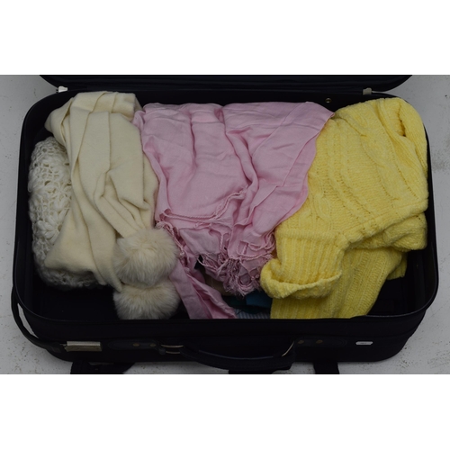 439 - A Large Selection of Womens Clothing and Accessories. Includes Four Boxes, And Two Suitcases all Fil... 