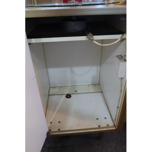 446 - Rotating 3 shelf Jewellery Cabinet with Glass display and Storage (has key but may require attention... 