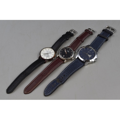 120 - Three Gents Watches including Limit and Gemporia (All Working)