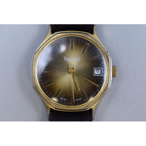 131 - Ingersoll Swiss Made Mechanical wrist watch with Date Function (Working)