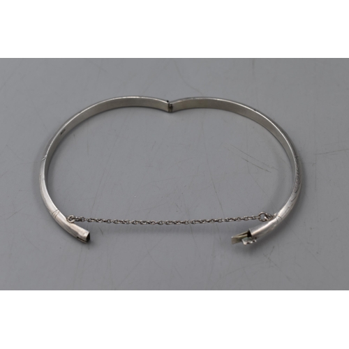 155 - Silver 925 Decorative Bracelet with safety Chain