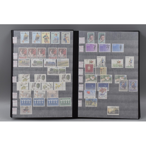 487 - Three Stock Books Containing a Large selection of Irish Stamps Dating From 1983 to Present