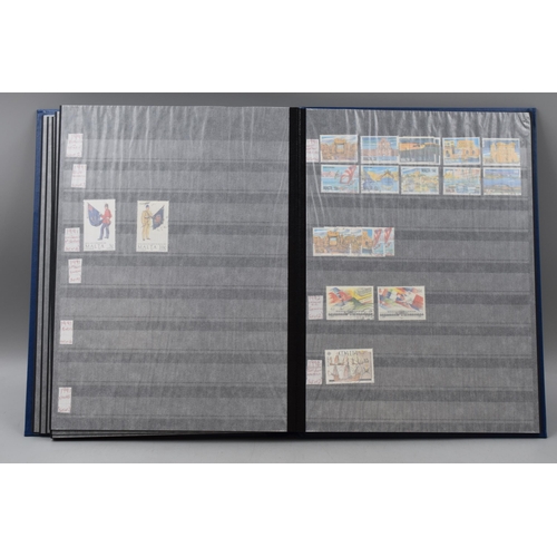 495 - Two Stock albums containing Maltese Stamps dating from 1972 to 1996 including Mint