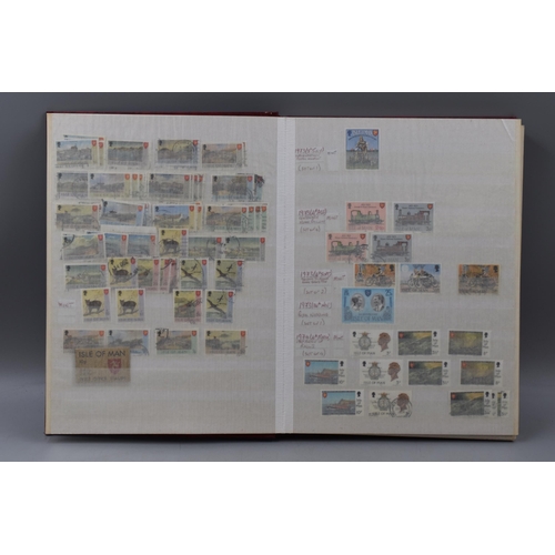 501 - Stock Album Containing a selection of Isle of man definitives, commemoratives and special stamps dat... 