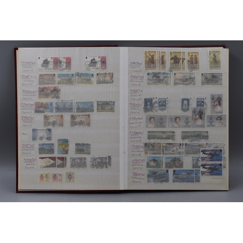 501 - Stock Album Containing a selection of Isle of man definitives, commemoratives and special stamps dat... 