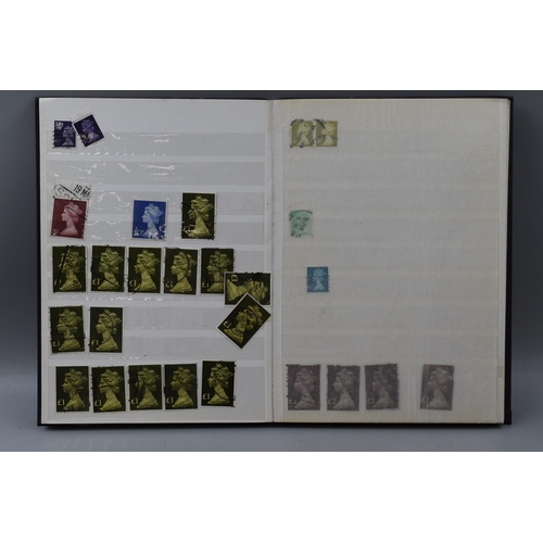 506 - Stock Album Containing a large selection of Mach In Head Difinitive Elizabeth II Stamps