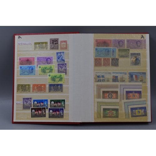 507 - Stock Album containing selection of Commonwealth Stamps, including Sierra Leone, St Lucia, Aden and ... 