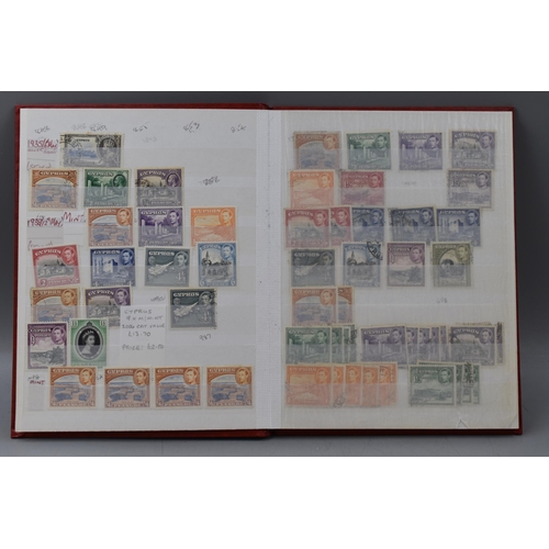 509 - Three Stock Albums Containing Stamps From South Africa, Monaco, and Cyprus