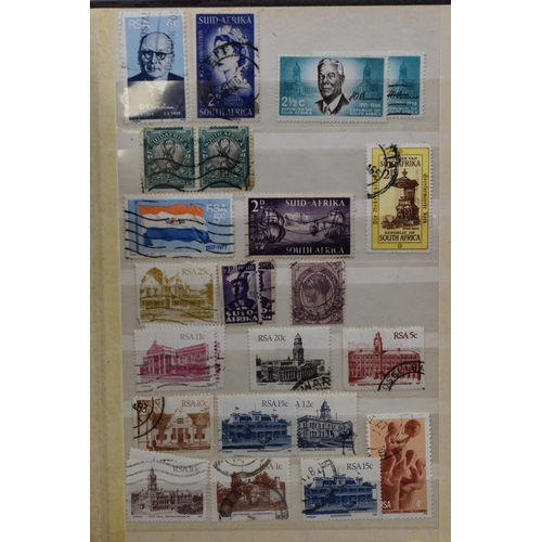 509 - Three Stock Albums Containing Stamps From South Africa, Monaco, and Cyprus