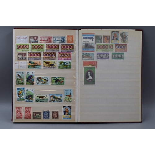 511 - Three Stock Albums Containing a Large Selection of Commonwealth Stamps including Gold Coast, Grenada... 