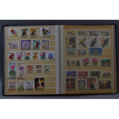 512 - Three Worldwide Stamp Albums Containing Stamps From Hungary, Australia, Belgium, Bulgaria, and Lots ... 