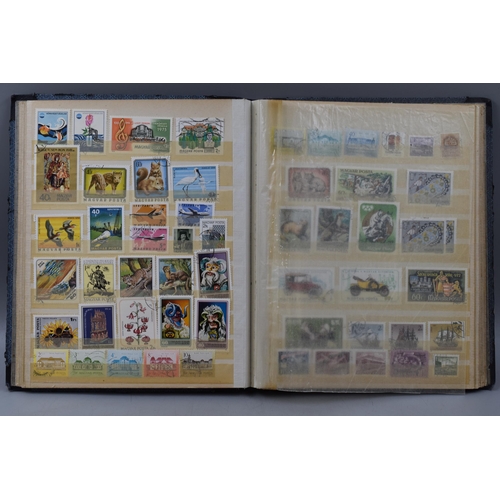 512 - Three Worldwide Stamp Albums Containing Stamps From Hungary, Australia, Belgium, Bulgaria, and Lots ... 