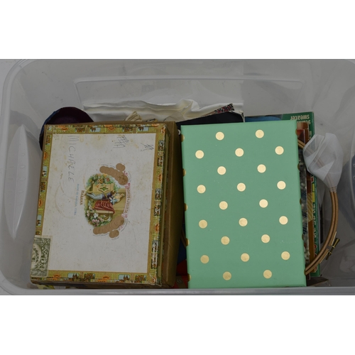 516 - Two Boxes of Assorted Sewing and Crafting Materials.