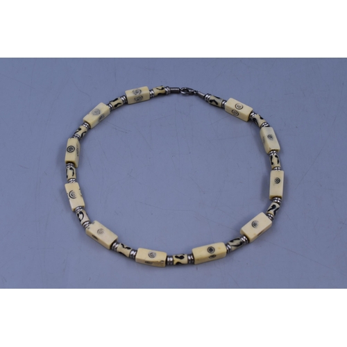 185 - Engraved Bone Necklace