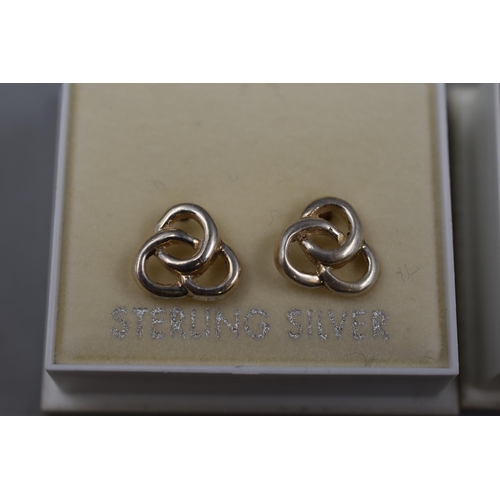 197 - Three New Pairs of Sterling Silver Earrings