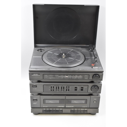 561 - Hinari H1250 Twin Deck Midi System Powers up When Tested with Pair of Sony Speakers Model No SS-CEP3... 