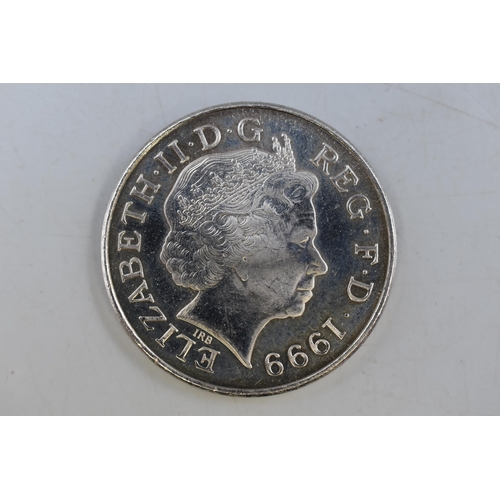 244 - A 1999 Lady Diana Five Pound Coin.